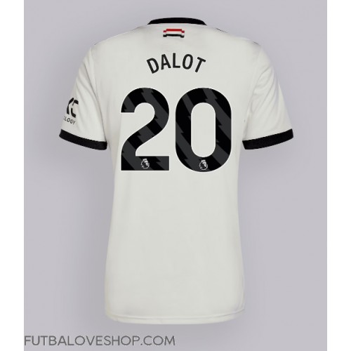 Dres Manchester United Diogo Dalot #20 Tretina 2024-25 Krátky Rukáv